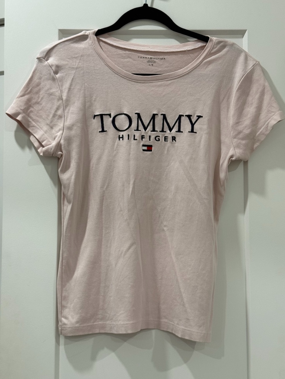 Tommy Hilfiger Light Pink Logo Crew Tee